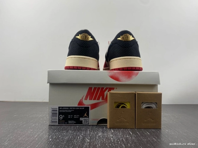 Rep Air x FN0432-100 Away Jordan 1 Low Trophy OG Room 0701
